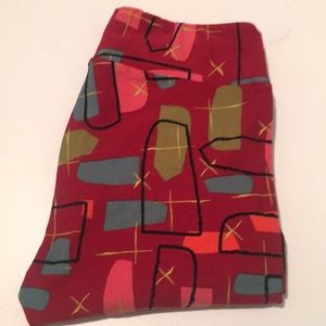 💜2/$30Lularoe leggings tc red geometric popsicles